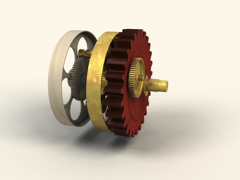 Mechanisms by P. L. Tchebyshev — Epicyclic gear of arithmometer — Reconstruction