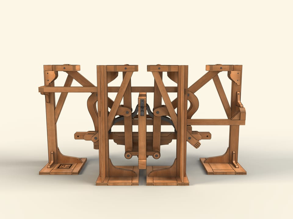 Mechanisms by P. L. Tchebyshev — Plantigrade machine — Reconstruction